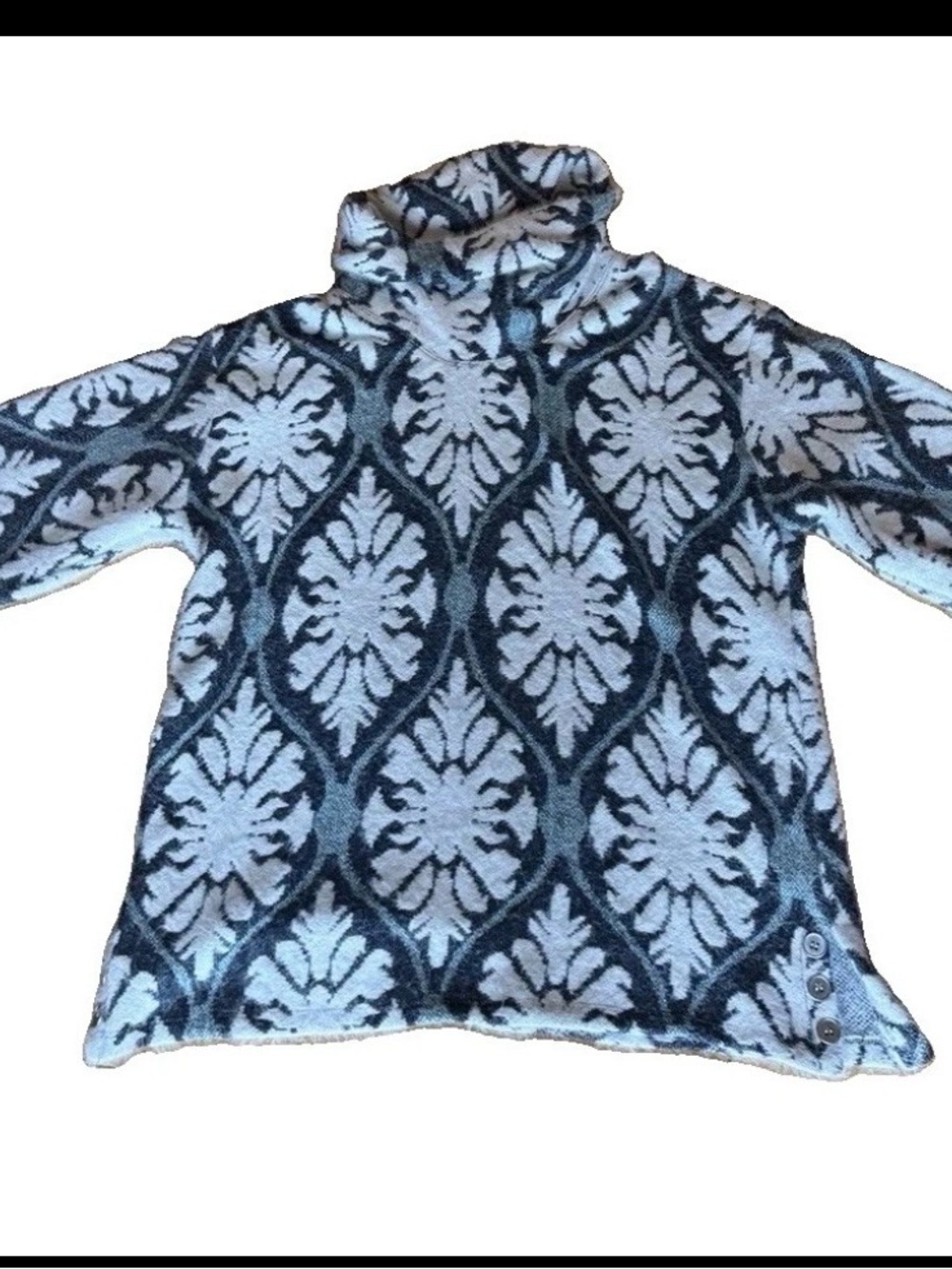 NWT Ruby Rd Wintery Glow Eyelash Knit Sweater Womens XL Navy Metallic
